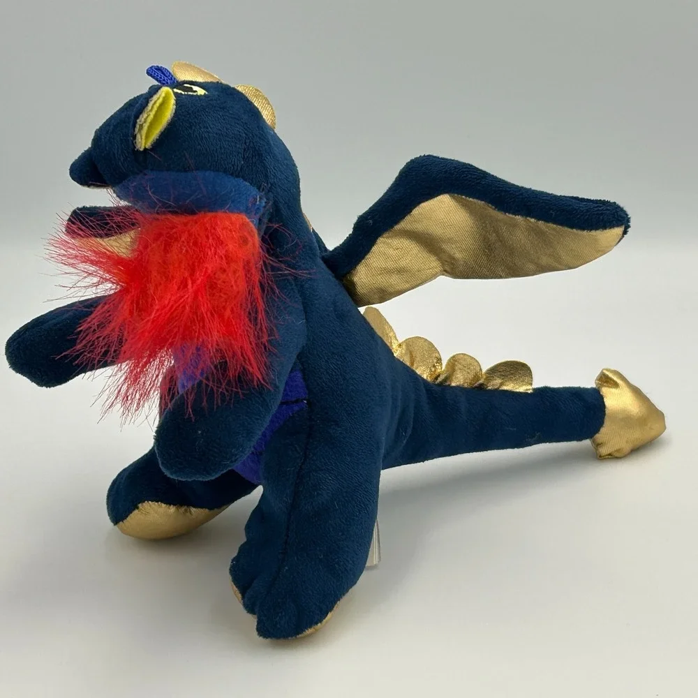 Bow Wow Pet Dog Toy Dragon Blue Squeaks‎ Cuddle Toss Fetch Crinkle Happy Dog Fun